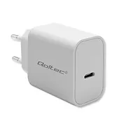 Qoltec Ładowarka Super Quick PD | USB-C | 20W | 5-12V | 1.67-3A | Biała