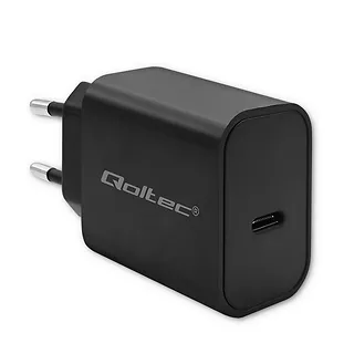 Qoltec Ładowarka Super Quick PD | USB-C | 20W | 5-12V | 1.67-3A | Czarna