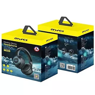 AWEI Słuchawki stereo Bluetooth A300BL nauszne Czarne