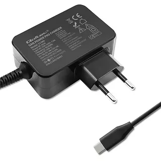 Qoltec Ładowarka GaN Power Pro | 1xUSB-C | 65W | 5-20V | 3-3.25A |      Czarna