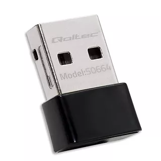 Qoltec Ultraszybki bezprzewodowy mini adapter USB Wi-Fi | standard AC | 650Mbps