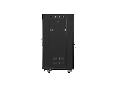 Lanberg Szafa stojąca 19 cali 22U 600x600 drzwi perforowane LCD (Flat pack) V2 czarna