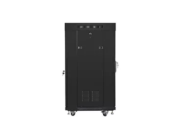 Lanberg Szafa stojąca 19 cali 22U 600x600 drzwi perforowane LCD (Flat pack) V2 czarna