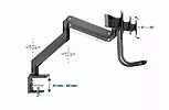 Gembird Ramię regulowane na 3 monitory 17 - 27 cali 6kg