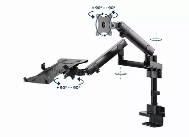 Gembird Uchwyt do monitora max 32 cale i laptopa do 15.6 cali