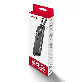 AXAGON Hub HMC-5H8K 2x USB-A, 1x USB-C, 8K HDMI, USB 3.2 Gen 1 hub, PD 100W, 15cm USB-C kabel