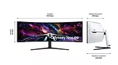 Samsung Monitor 57 cali LS57CG952NUXEN VA 7680x2160 DUHD 32:9 3xHDMI 1xDP 2xUSB 3.0 1ms(GTG) zakrzywiony HAS 240Hz Gaming 2 lata d2d