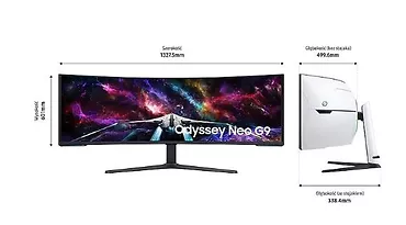 Samsung Monitor 57 cali LS57CG952NUXEN VA 7680x2160 DUHD 32:9 3xHDMI 1xDP 2xUSB 3.0 1ms(GTG) zakrzywiony HAS 240Hz Gaming 2 lata d2d