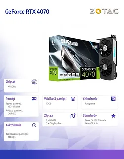 Karta graficzna Zotac Gaming GeForce RTX 4070 Twin Edge 12GB GDDR6X