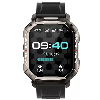 Kumi Smartwatch U3 Pro 1.83 cala 400 mAh Czarny