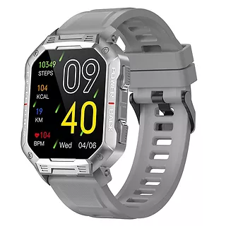 Kumi Smartwatch U3 Pro 1.83 cala 400 mAh Srebrny