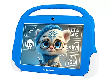 BLOW Tablet KidsTAB8 4G 4/64GB Niebieskie etui