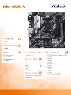 Asus Prime B550M-A WIFI II AM4 4DDR4 HDMI M.2 mATX