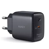 AUKEY Ładowarka sieciowa PA-B2T Black Omnia II GaN 1xUSB-C 45W Power Delivery 3.0