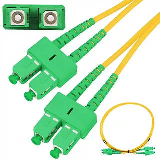 Extralink Patchcord SC/APC-SC/APC SM G.657A1 DUPLEX 3.0mm 0.5m