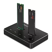 Qoltec Stacja dokująca dysków SSD M.2 | NVMe | SATA | USB-C | DUAL 2 x  2TB