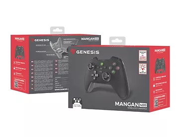 Natec Gamepad Genesis Mangan 400 bezprzewodowy do PC/Switch/Mobile Czarny