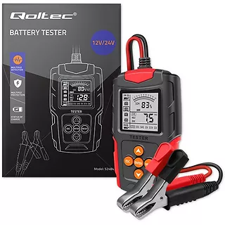 Qoltec Cyfrowy tester akumulatora z wyświetlaczem LCD | 12V | 24V |     3Ah-200Ah