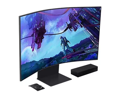 Samsung Monitor 55 cali LS55CG970NUXEN VA 3840x2160 UHD 16:9 4xHDMI/LAN(RJ45)/2xUSB2.0 1ms(GTG) WiFi/BT głośniki zakrzywiony HAS+PIV 165Hz SMART Gaming 2Yd2d