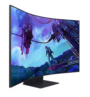 Samsung Monitor 55 cali LS55CG970NUXEN VA 3840x2160 UHD 16:9 4xHDMI/LAN(RJ45)/2xUSB2.0 1ms(GTG) WiFi/BT głośniki zakrzywiony HAS+PIV 165Hz SMART Gaming 2Yd2d