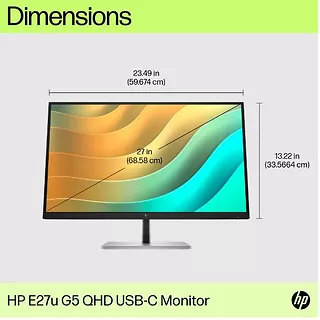 HP Inc. Monitor 27 cali E27u G5 QHD USB-C 6N4D3AA#ABB
