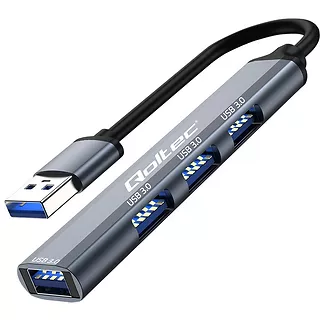 Qoltec HUB adapter USB 3.0 4w1 | 4x USB 3.0