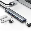 Qoltec HUB adapter USB 3.0 4w1 | USB 3.0 | 3x USB 2.0