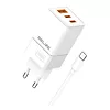 Beline Ładowarka sieciowa 65W GaN 2xUSB-C + USB-A+ kabel USB-C Biała