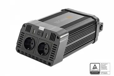 Technaxx Deutschland GmbH & Co. KG TE16 Przetwornica (falownik) o mocy ciągłej 1.200W (2x VAC 230V / 2x USB)