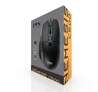 MS Mysz gamingowa przewodowa Nemesis C500 8000 DPI RGB LED czarna