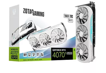 ZOTAC Karta graficzna GeForce RTX 4070 Ti SUPER TRINITY OC 16GB GDDR6X biała