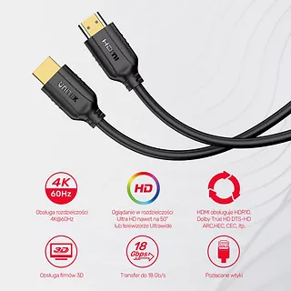 Unitek Kabel HDMI 2.0 4K 60HZ ; 5m ; C11079BK-5M