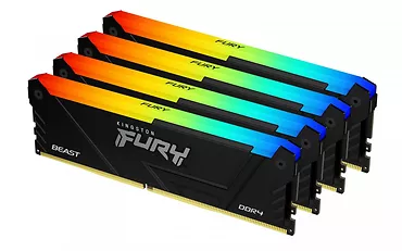 Kingston Pamięć DDR4 Fury Beast RGB 128GB(4*32GB)/3600 CL18