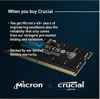 Crucial Pamięć do notebooka DDR5 SODIMM  64GB(2*32) /5600 CL46 (16Gbit)