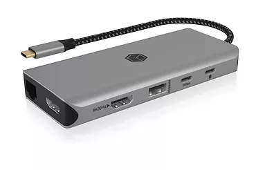 IcyBox Stacja dokująca IB-DK4061-CPD 12w1,2xHDMI, PD 100W