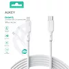 AUKEY CB-SCL2 White silikonowy kabel Lightning-USB C | USB Power Delivery USB-PD | 1.8m | 27W | 3A | MFi Apple