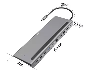 Hama Stacja dokująca USB C 10 portów