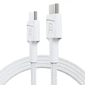 Green Cell Kabel GC PowerStream USB-C do USB-C 1.2m, PD 60W, QC 3.0, biały