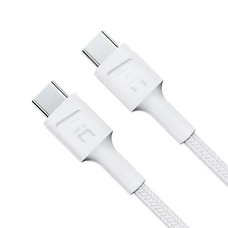 Green Cell Kabel GC PowerStream USB-C do USB-C 30 cm, PD 60W, QC 3.0, biały