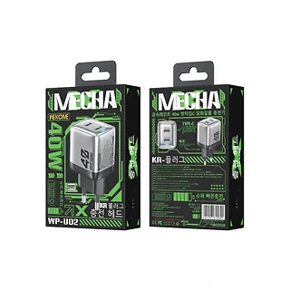 WEKOME Ładowarka sieciowa 2x USB-C Super Fast Charger GaN 40W