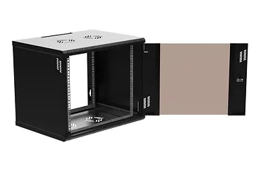 Extralink Szafa rack PREMIUM 9U 600x450 czarna beznarzędziowy montaż, montowana na ścianie