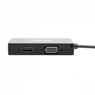 Eaton Wieloportowy adapter USB-C (M/3xF) 4K HDMI, DVI, VGA, HDCP. U444-06N-HDV4KB  Czarny