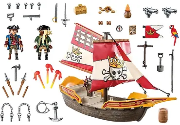 Playmobil Zestaw z figurkami Pirates 71418 Statek piracki