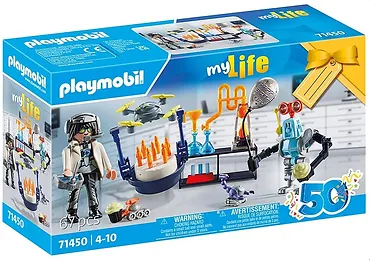 Playmobil Zestaw z figurkami My Life 71450 Naukowiec z robotami