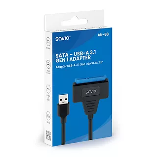 Savio Adapter USB-C 3.1 Gen 1 (M) - SATA (F) do dysków 2.5 cala , AK-68