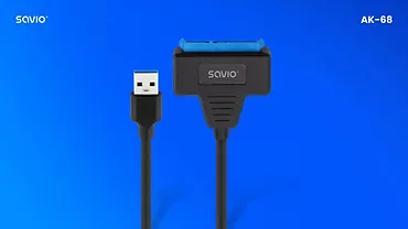 Savio Adapter USB-C 3.1 Gen 1 (M) - SATA (F) do dysków 2.5 cala , AK-68