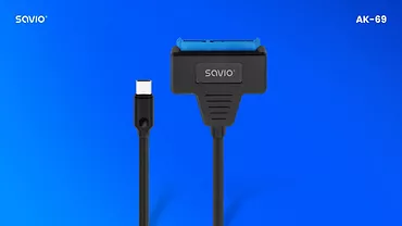 Savio Adapter USB-C 3.1 Gen 1 (M) - SATA (F) do dysków 2.5 cala, AK-69