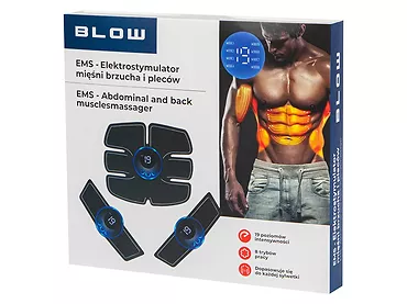 BLOW Masażer elektrostymulator EMS mięsni brzucha, nóg, rąk, całego ciała