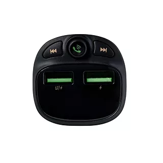 WEKOME Transmiter FM Bluetooth / MicroSD / 2x USB-A + Ładowarka samochodowa 17W Czarny