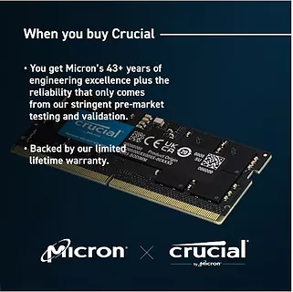 Crucial Pamięć do notebooka DDR5 SODIMM  96GB(2*48) /5600 CL46 (16Gbit)